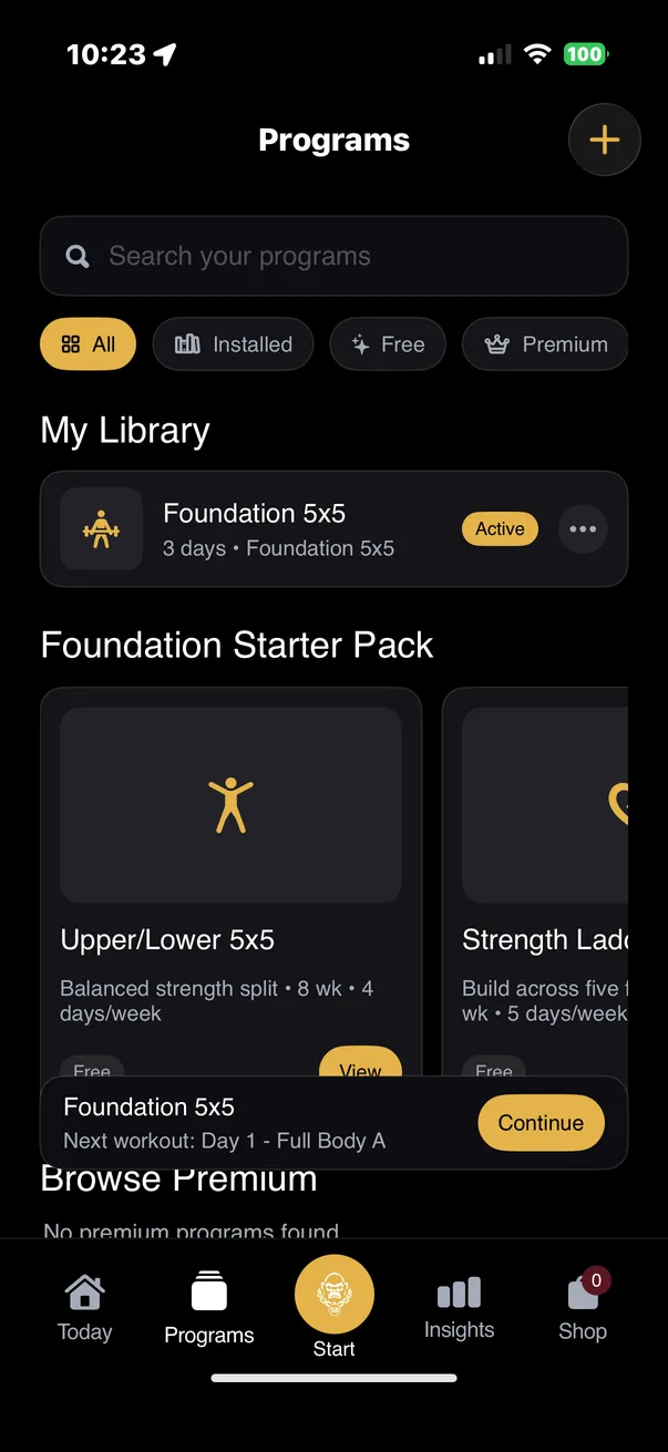 PROGRAMS StrengthBits preview